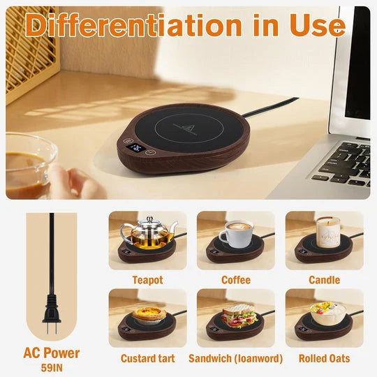 Coffee Mug Warmer Adjustable Temperature Auto Shut-Off