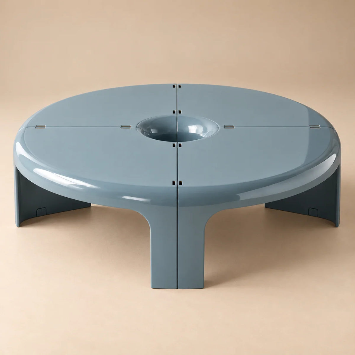 Coffee Table Modular Glossy 39.4-Inch Diameter