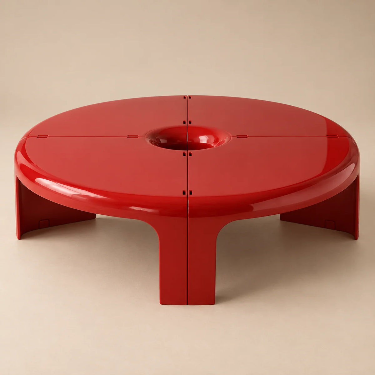 Coffee Table Modular Glossy 39.4-Inch Diameter