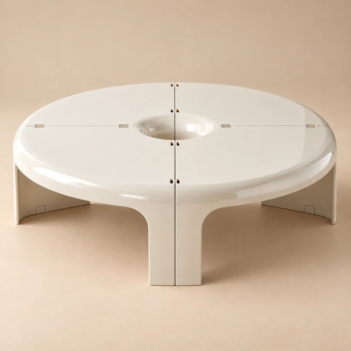 Coffee Table Modular Glossy 39.4-Inch Diameter