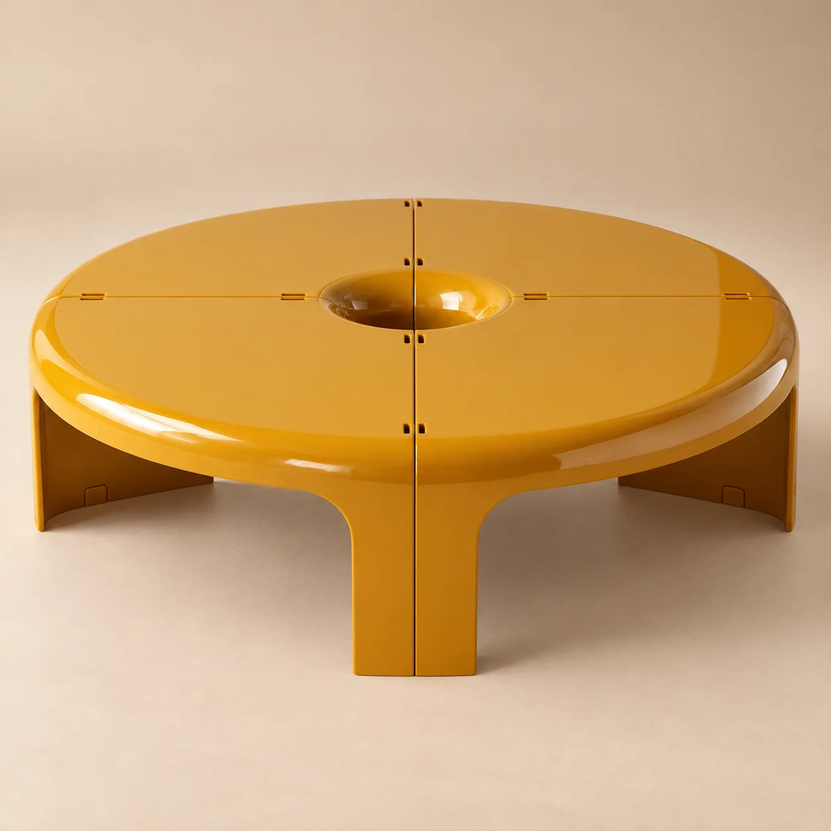 Coffee Table Modular Glossy 39.4-Inch Diameter