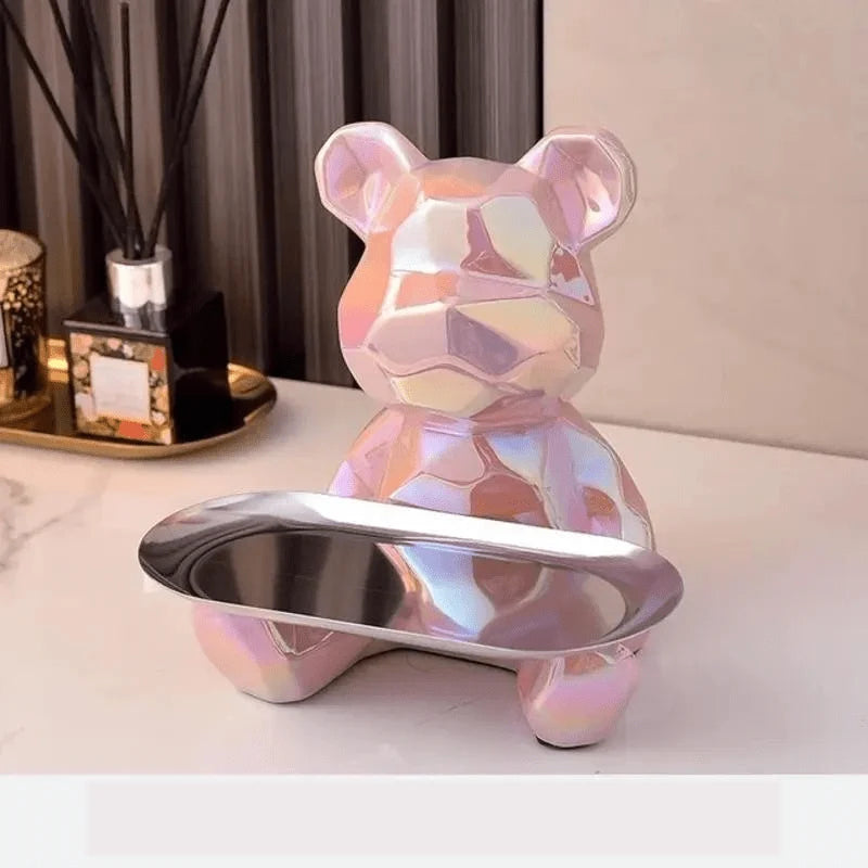 Coin Bank Ceramic With Metal Tray & Coin Slot