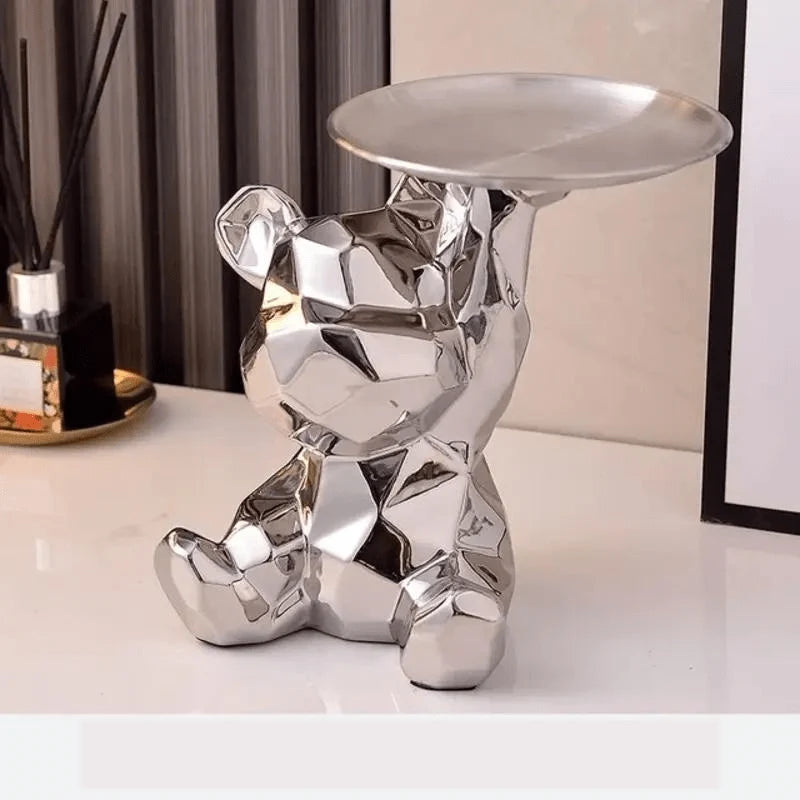 Coin Bank Ceramic With Metal Tray & Coin Slot