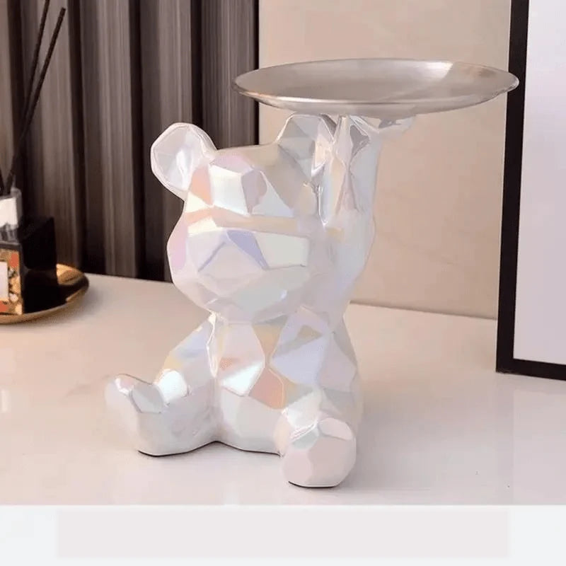 Coin Bank Ceramic With Metal Tray & Coin Slot