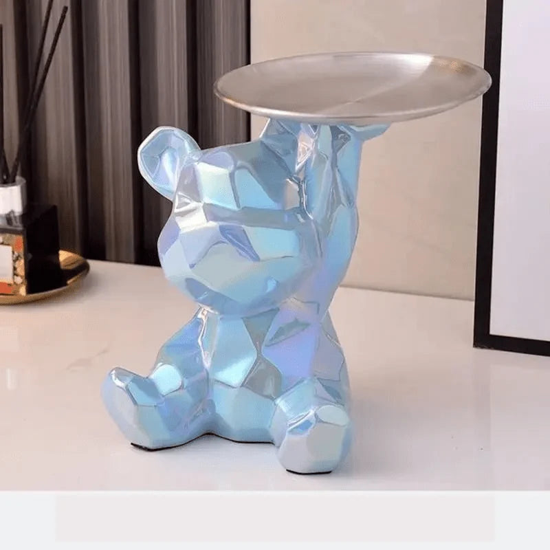 Coin Bank Ceramic With Metal Tray & Coin Slot