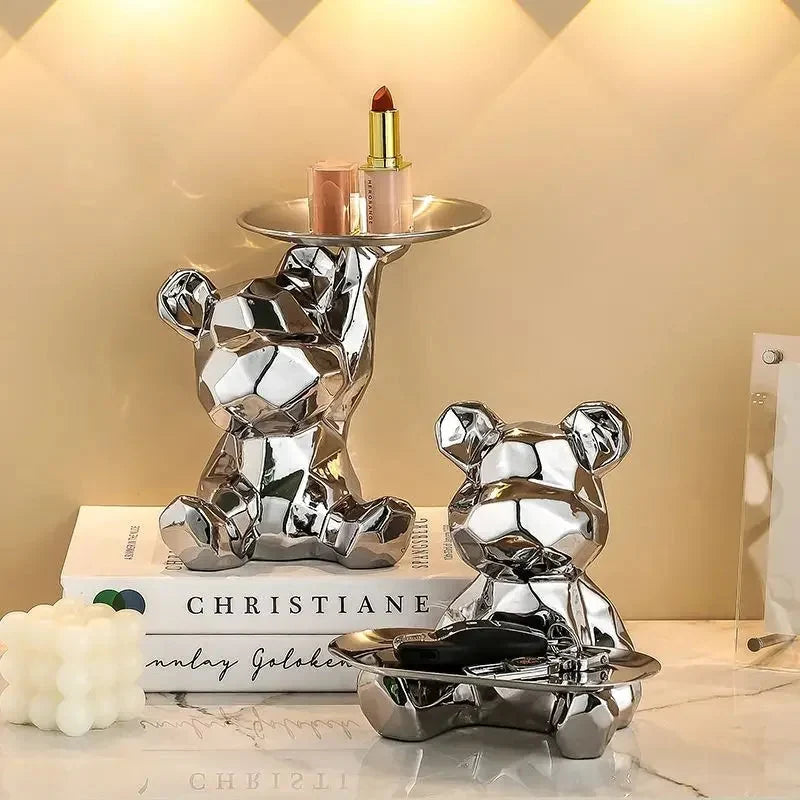 Coin Bank Ceramic With Metal Tray & Coin Slot