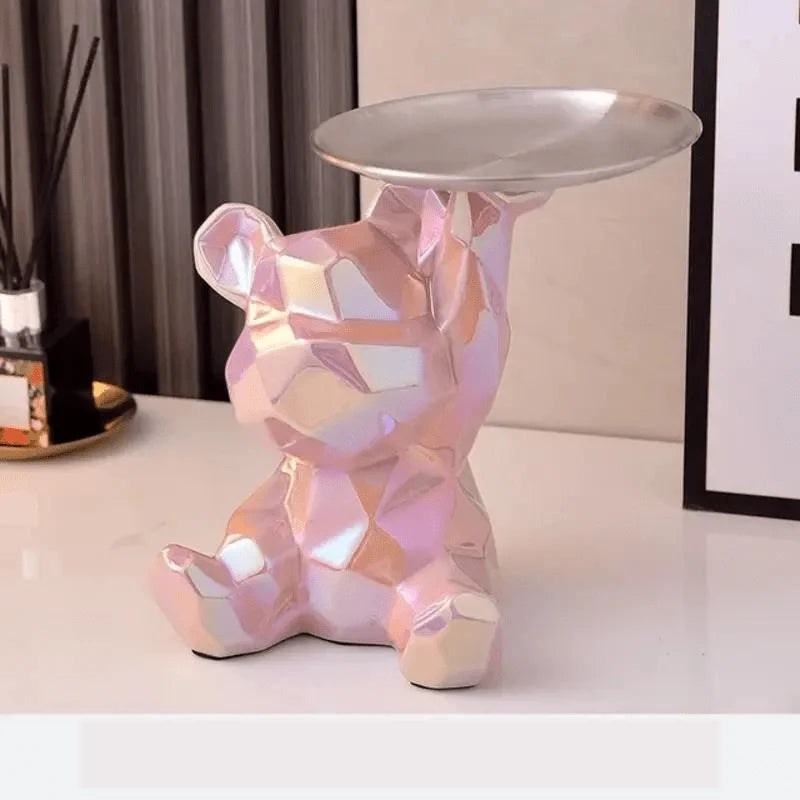 Coin Bank Ceramic With Metal Tray & Coin Slot