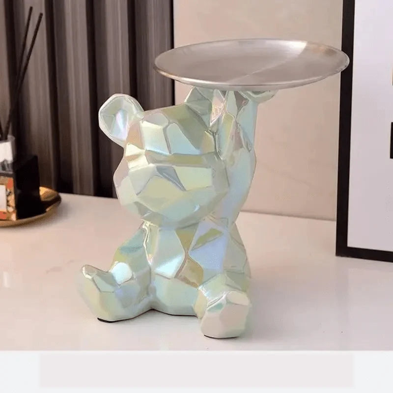 Coin Bank Ceramic With Metal Tray & Coin Slot