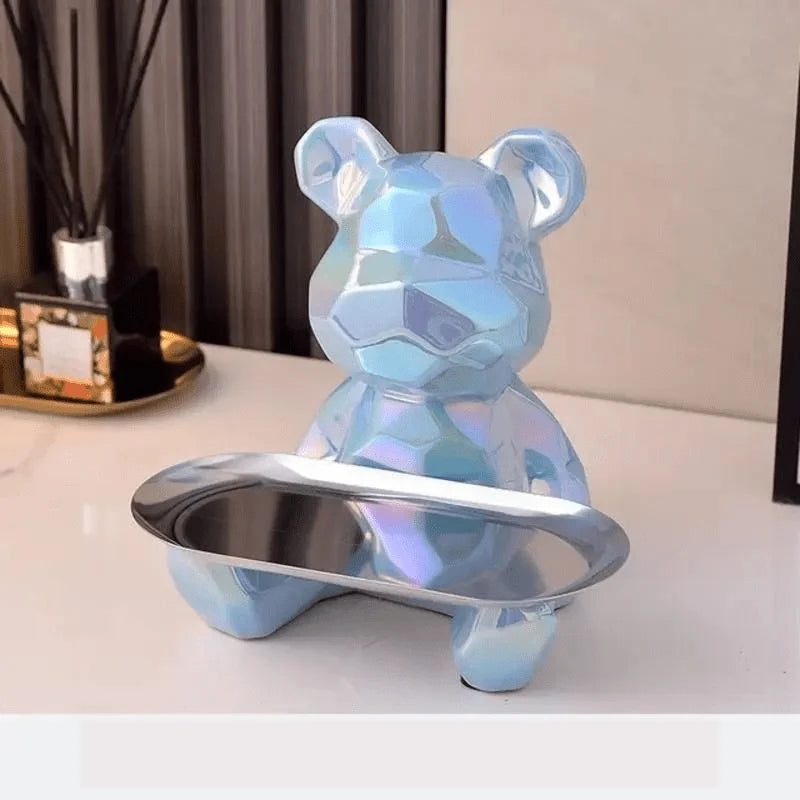 Coin Bank Ceramic With Metal Tray & Coin Slot