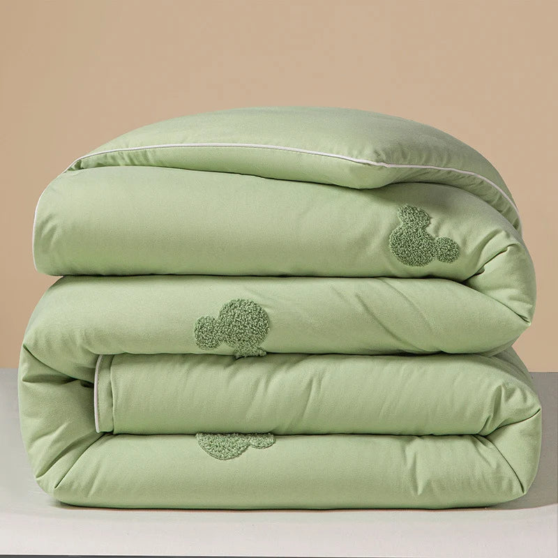 Comforter Reversible Chenille Heart Embroidery Machine Washable