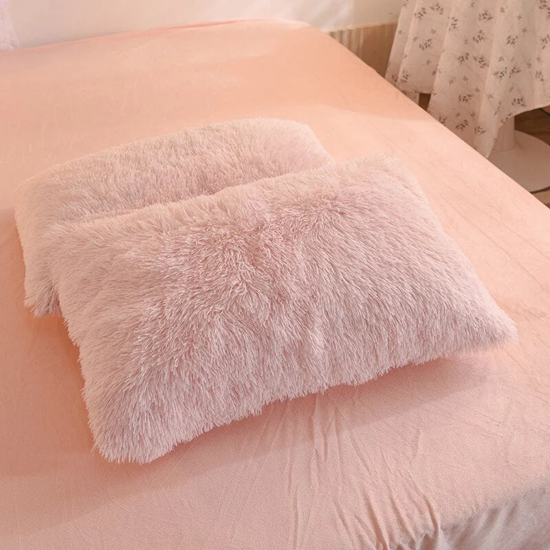 Comforter Set Sherpa Fleece Hidden Zipper Machine-Washable