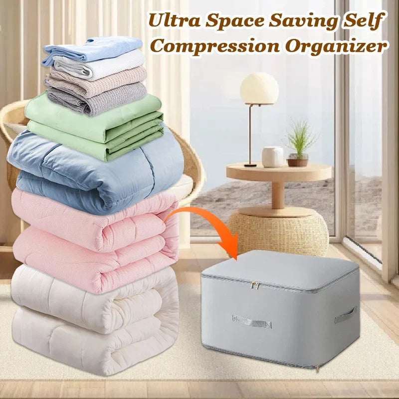 Compression Storage Bag Built-In Zipper Moisture-Resistant Ripstop Fabric
