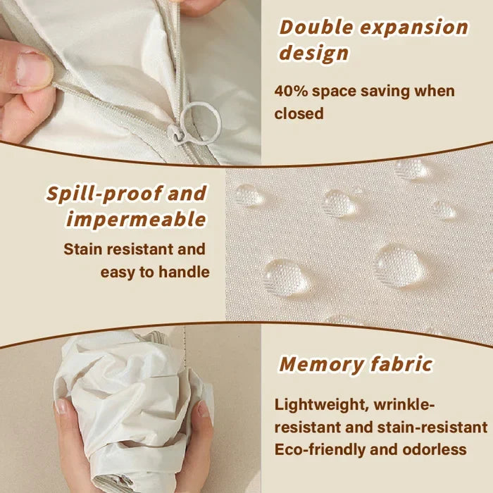 Compression Storage Bag Built-In Zipper Moisture-Resistant Ripstop Fabric