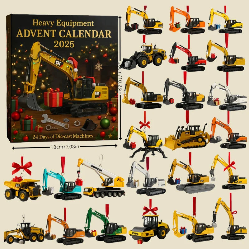 Construction Vehicle Advent Calendar 24 Die-Cast Metal Models
