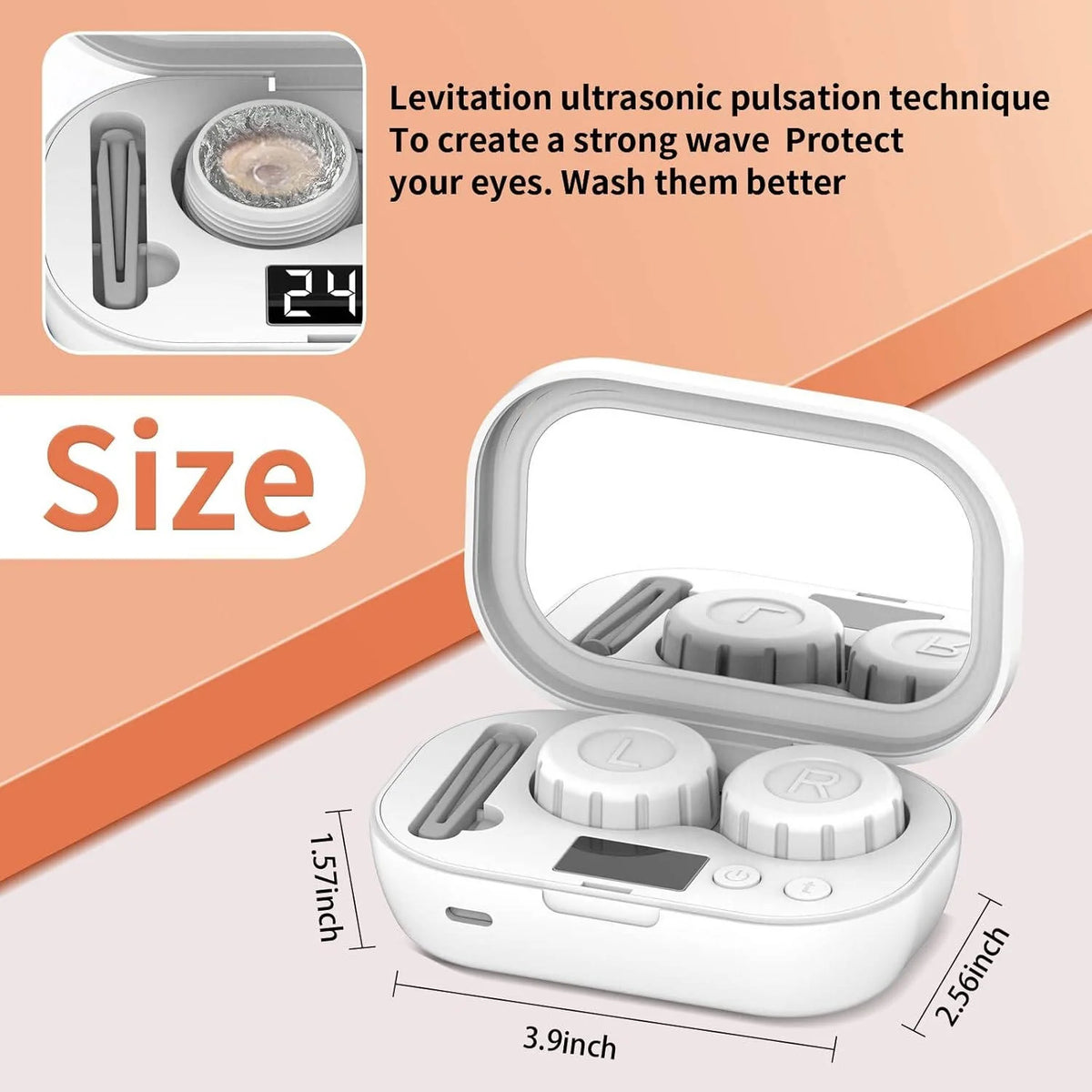 Contact Lens Cleaner Ultrasonic USB Rechargeable