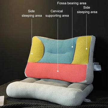 Contoured Neck Pillow Multi-Zone Machine Washable Back & Side Sleeping
