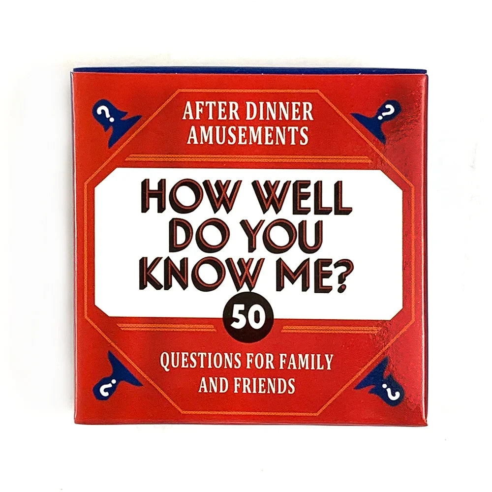 Conversation Card Game Guess-and-Reveal 50 Question Cards Pocket-Sized
