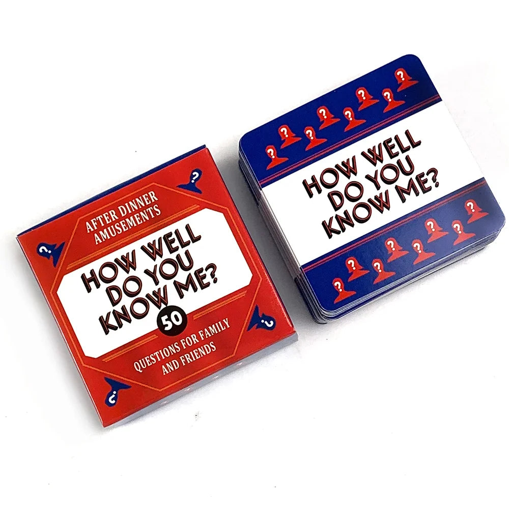 Conversation Card Game Guess-and-Reveal 50 Question Cards Pocket-Sized