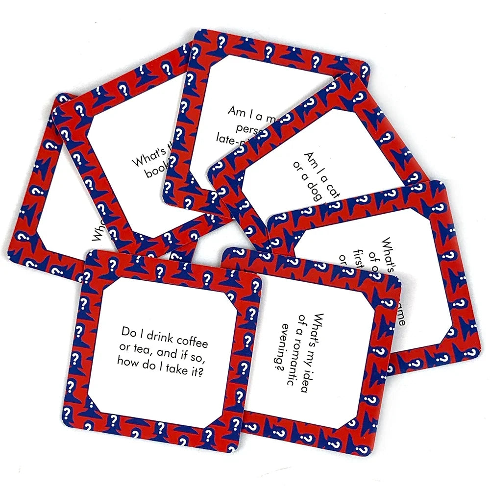 Conversation Card Game Guess-and-Reveal 50 Question Cards Pocket-Sized