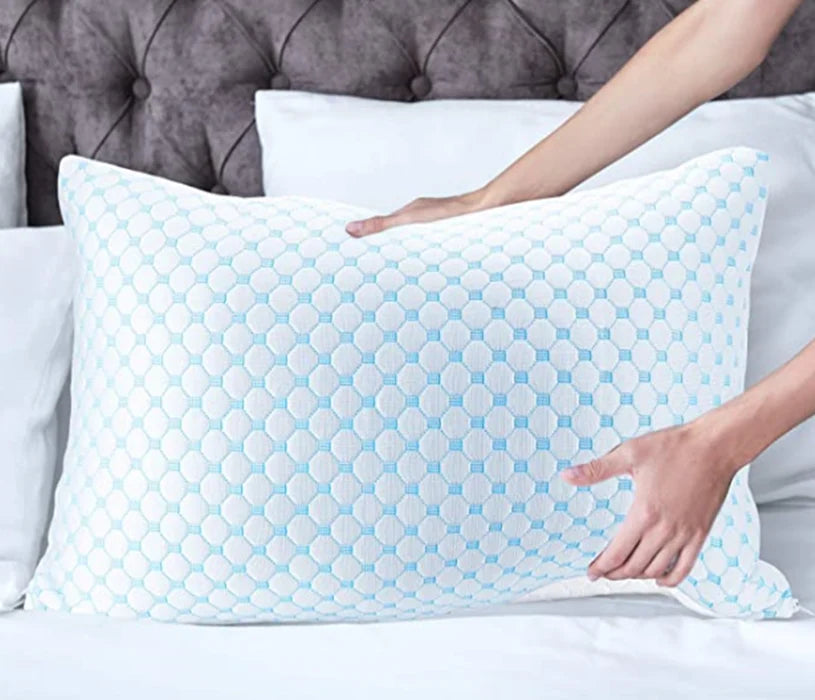 Cooling Pillow Gel-Infused Memory Foam Adjustable Loft