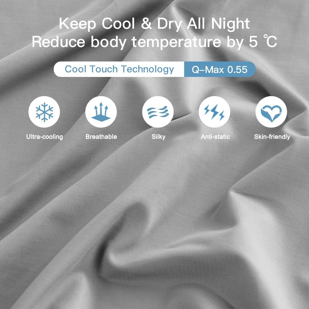 Cooling Pillowcases Set of 2 Hidden Zipper