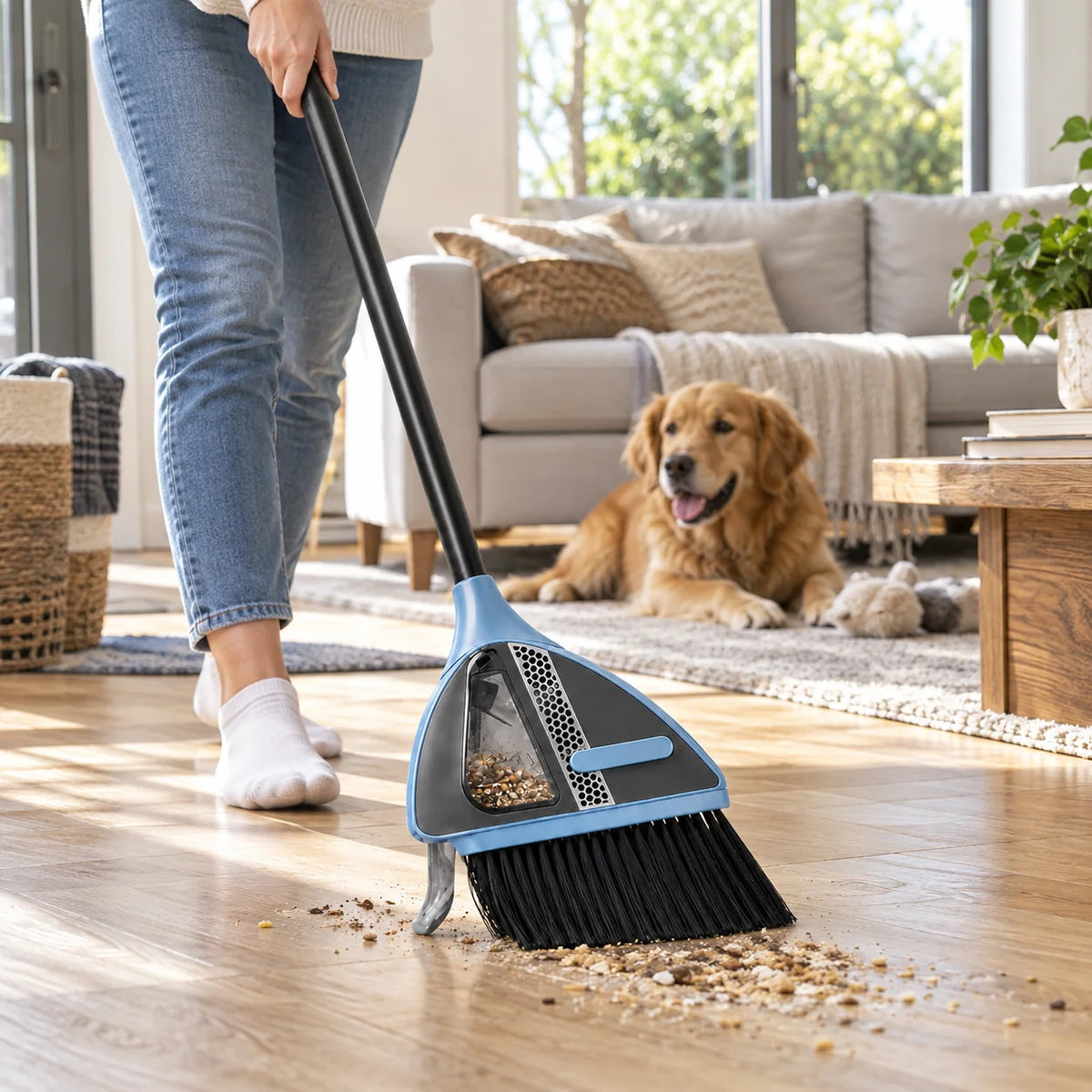 Cordless Vacuum Broom Dual-Action Lightweight Rechargeable