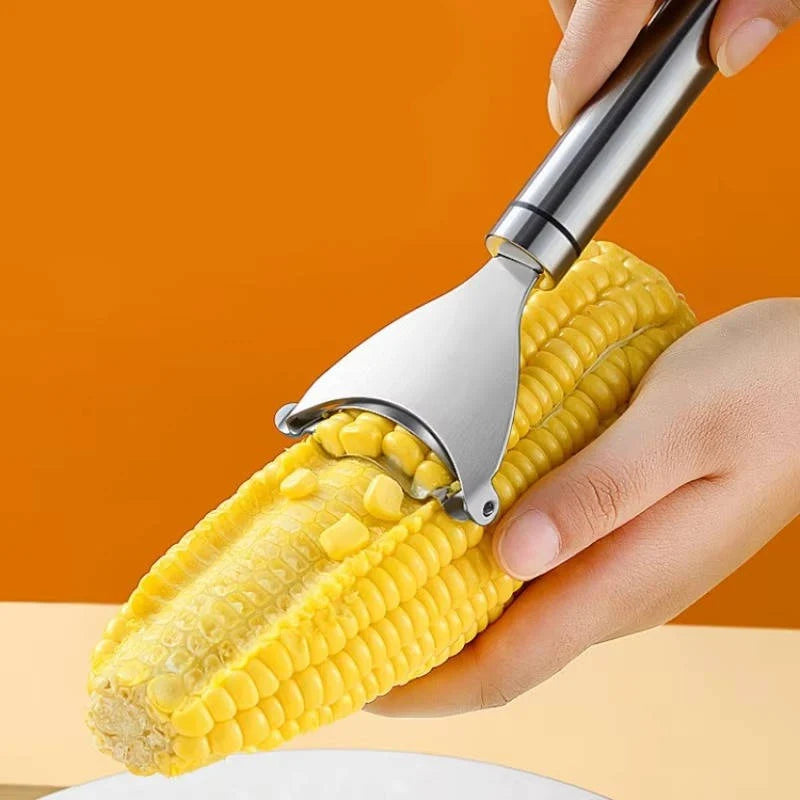 Corn Stripper Serrated Stainless Steel Textured Grip