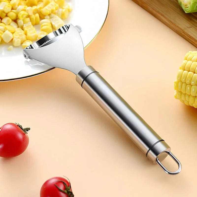 Corn Stripper Serrated Stainless Steel Textured Grip