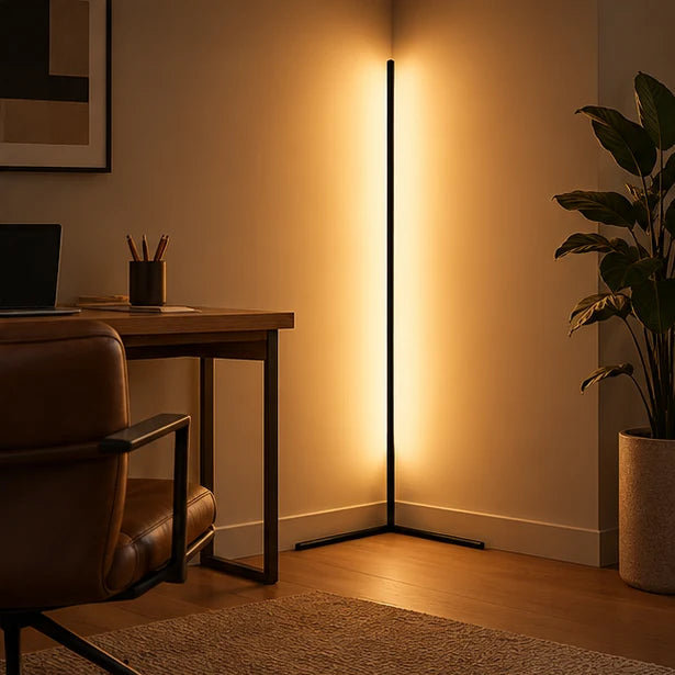 Corner Floor Lamp Dimmable LED Remote Control 3 Light Tones