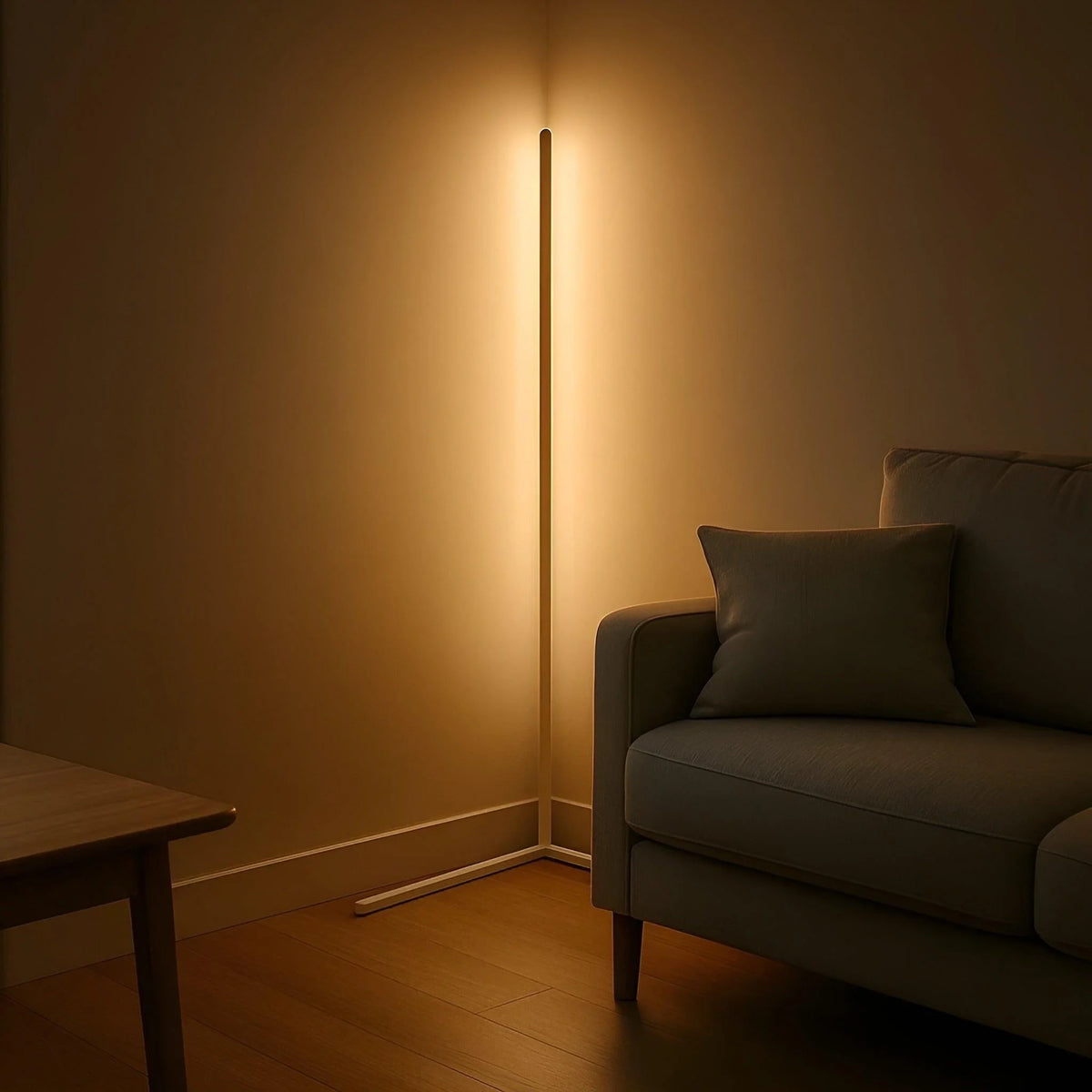 Corner Floor Lamp Dimmable LED Remote Control 3 Light Tones