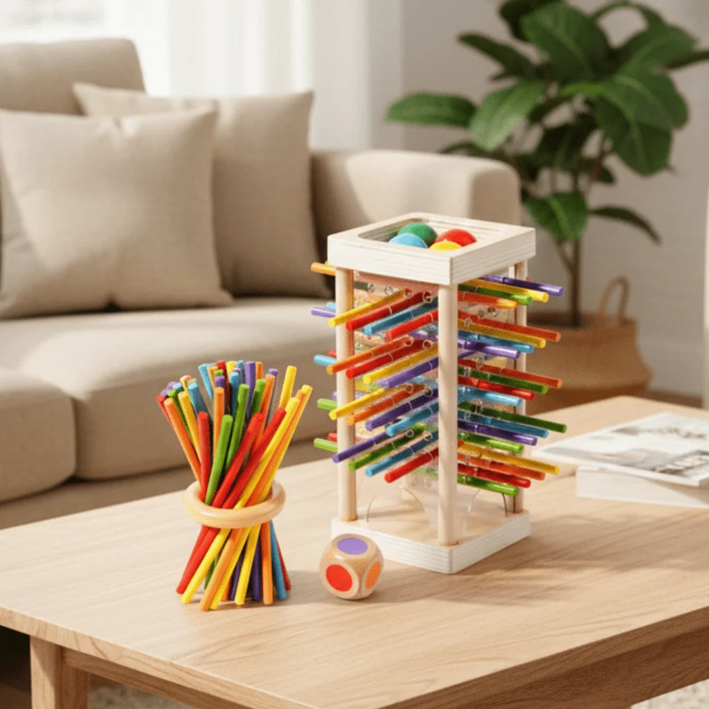Counting Sticks Set Colorful Non-Toxic Wooden Pieces