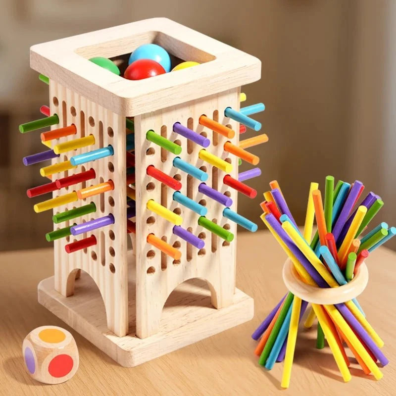 Counting Sticks Set Colorful Non-Toxic Wooden Pieces