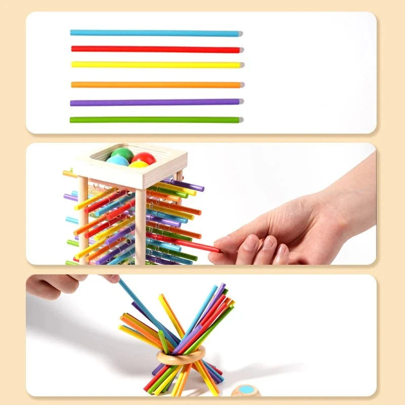 Counting Sticks Set Colorful Non-Toxic Wooden Pieces