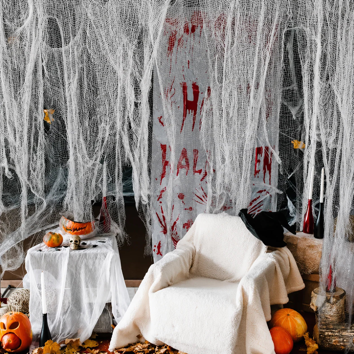 Creepy Cloth Gauze Stretchable Tattered Fabric