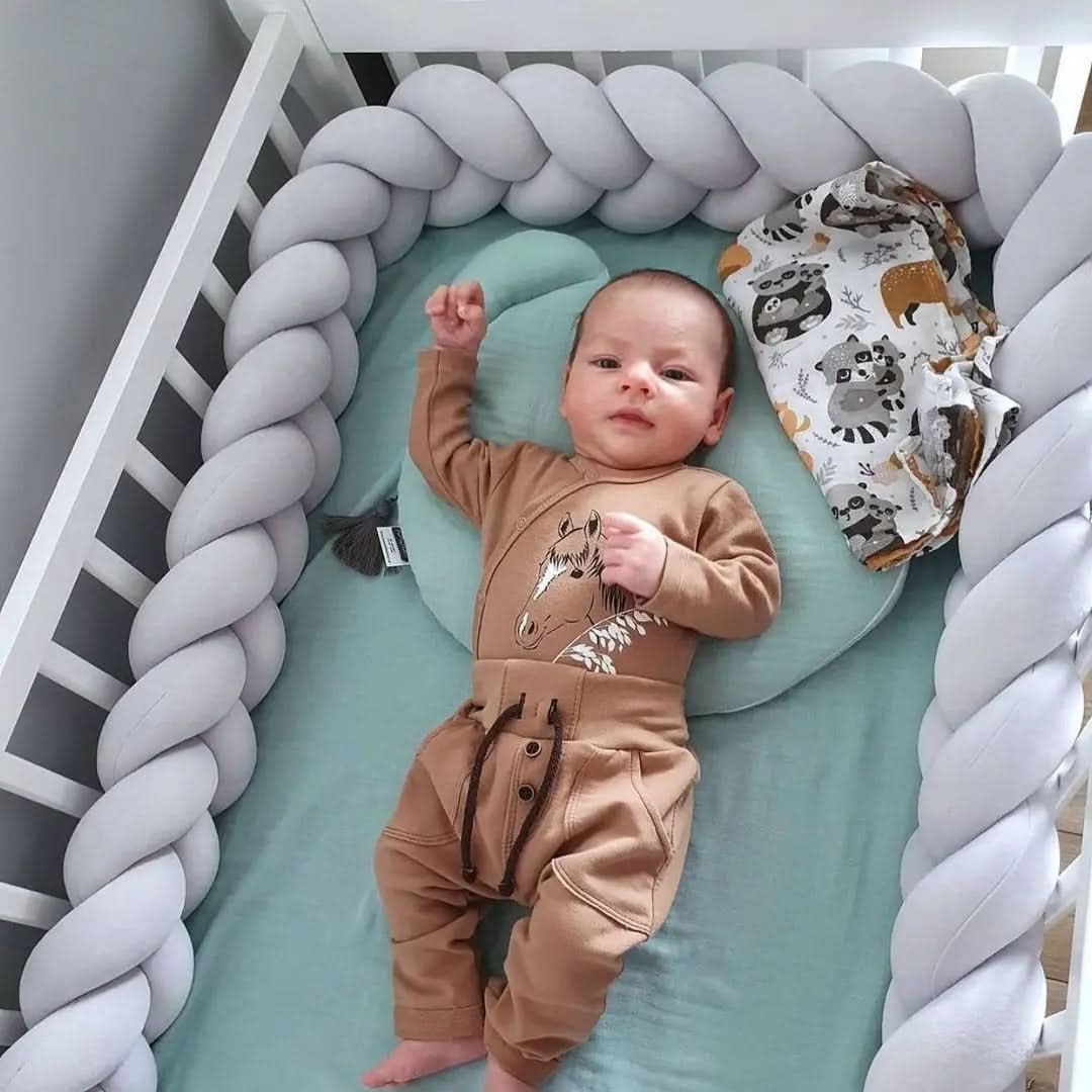 Crib Bumper Braided 100% Cotton Breathable