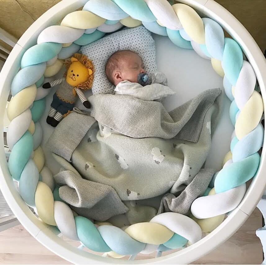 Crib Bumper Braided 100% Cotton Breathable