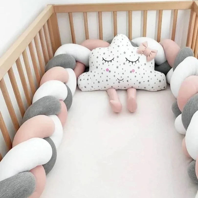 Crib Bumper Braided 100% Cotton Breathable