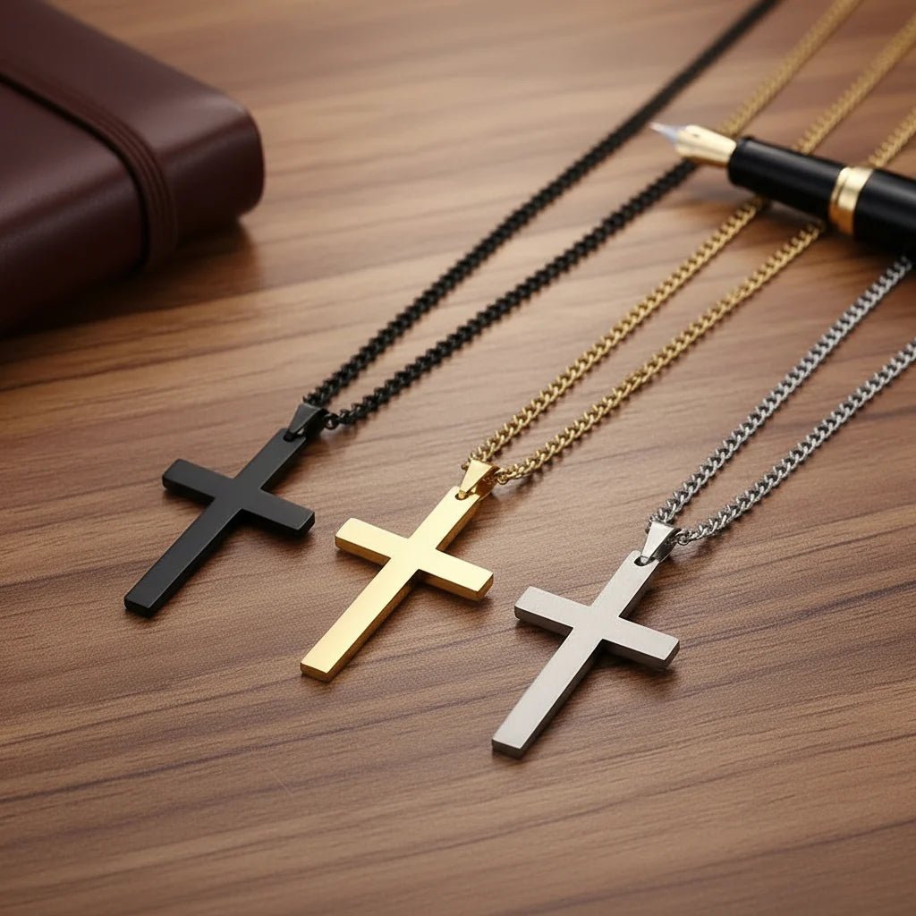 Cross Necklace Stainless Steel Pendant Timeless Design