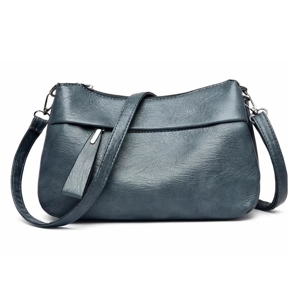 Crossbody Bag Soft Faux Leather Three Compartments Adjustable Strap