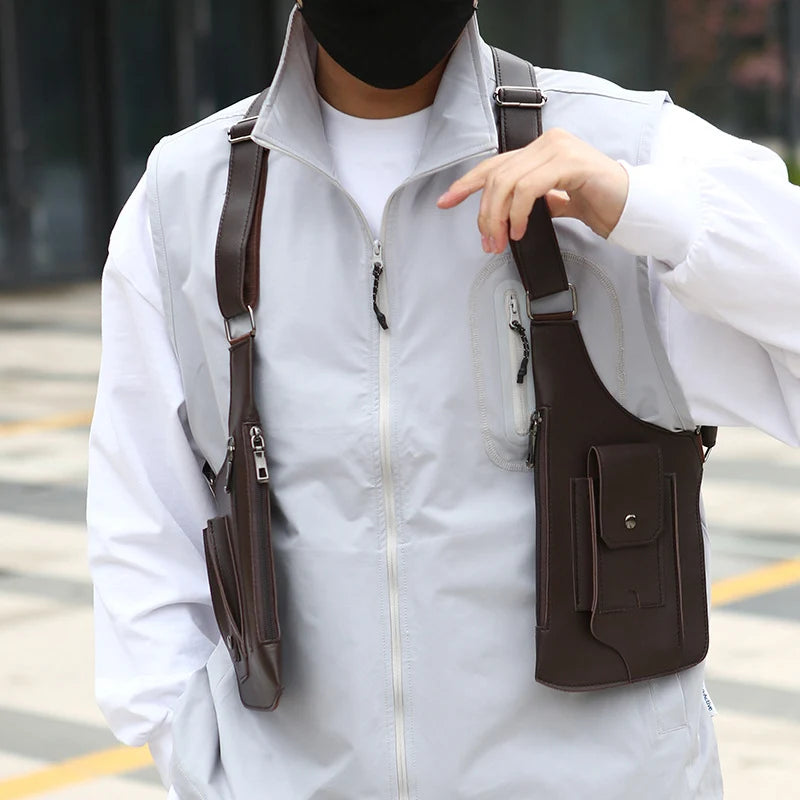Crossbody Bag Weather-Resistant Multiple Pockets Adjustable Strap