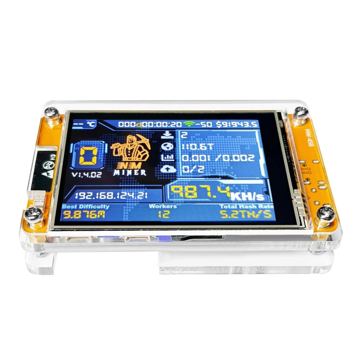 Crypto Mining Device Solo Lottery 960 KH/s Smart Display