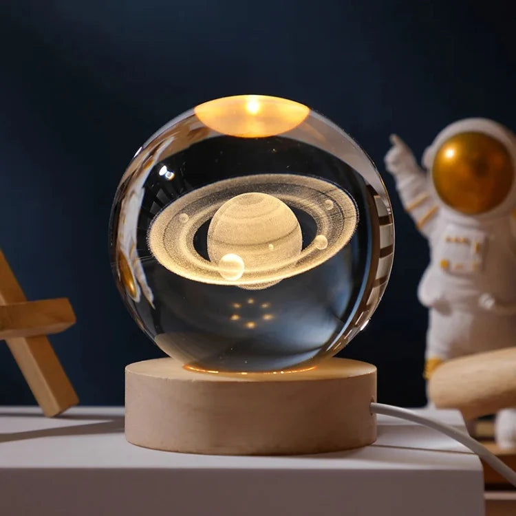 Crystal Ball 3D Engraved LED Light Base