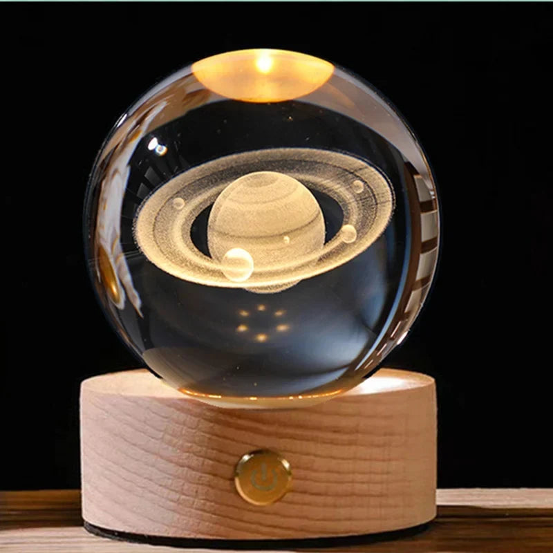 Crystal Ball 3D Engraved LED Light Base