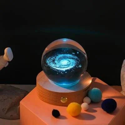 Crystal Ball 3D Engraved LED Light Base