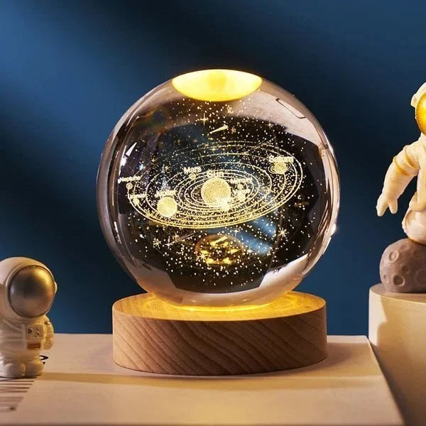 Crystal Ball 3D Engraved LED Light Base
