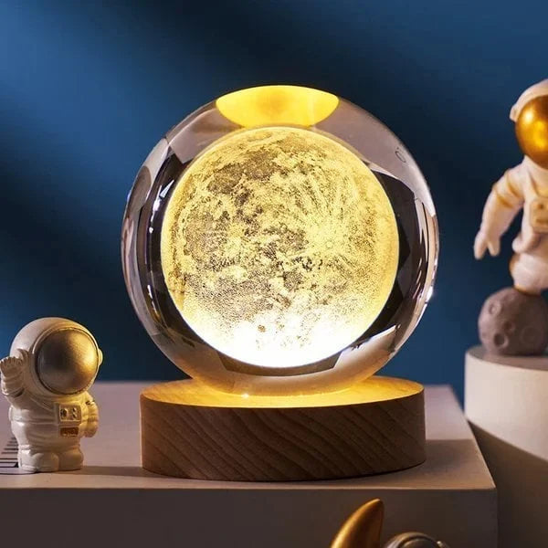 Crystal Ball 3D Engraved LED Light Base