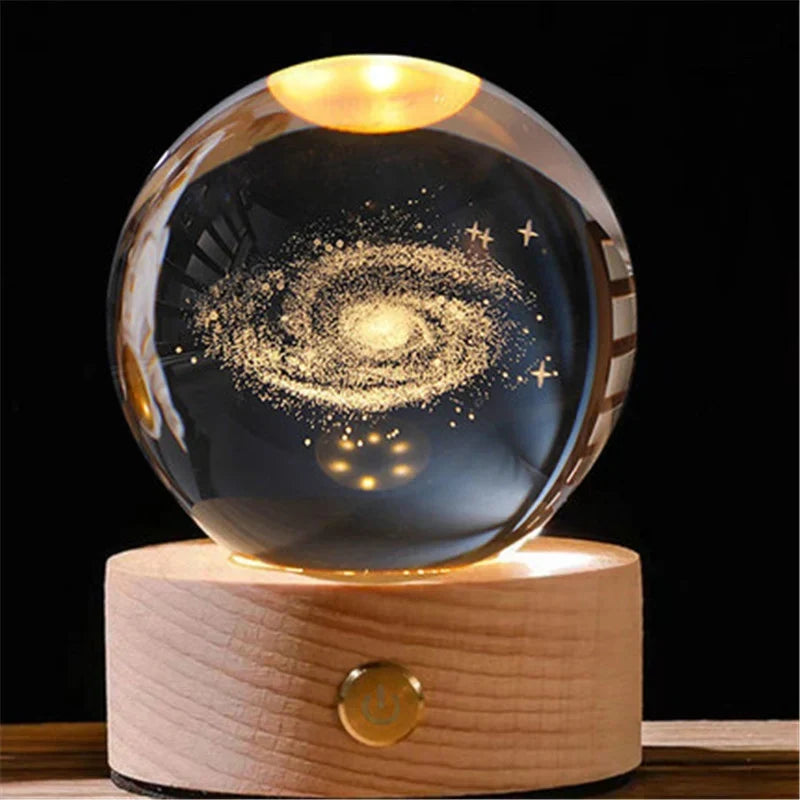 Crystal Ball 3D Engraved LED Light Base