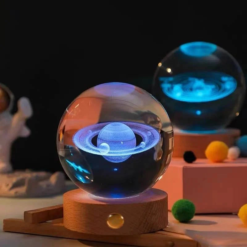 Crystal Ball 3D Engraved LED Light Base
