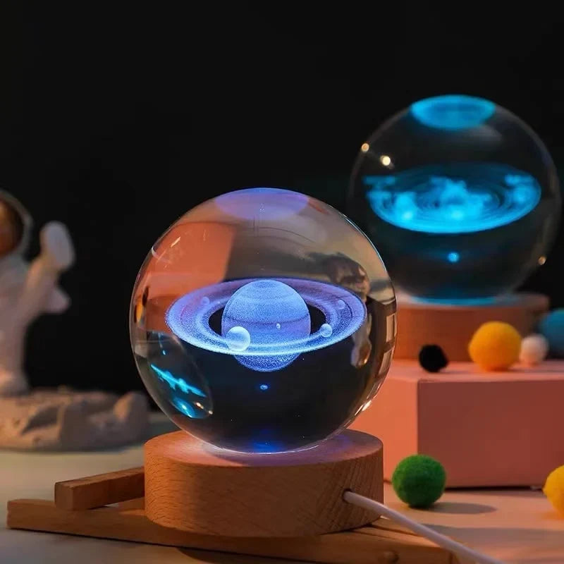 Crystal Ball 3D Engraved LED Light Base