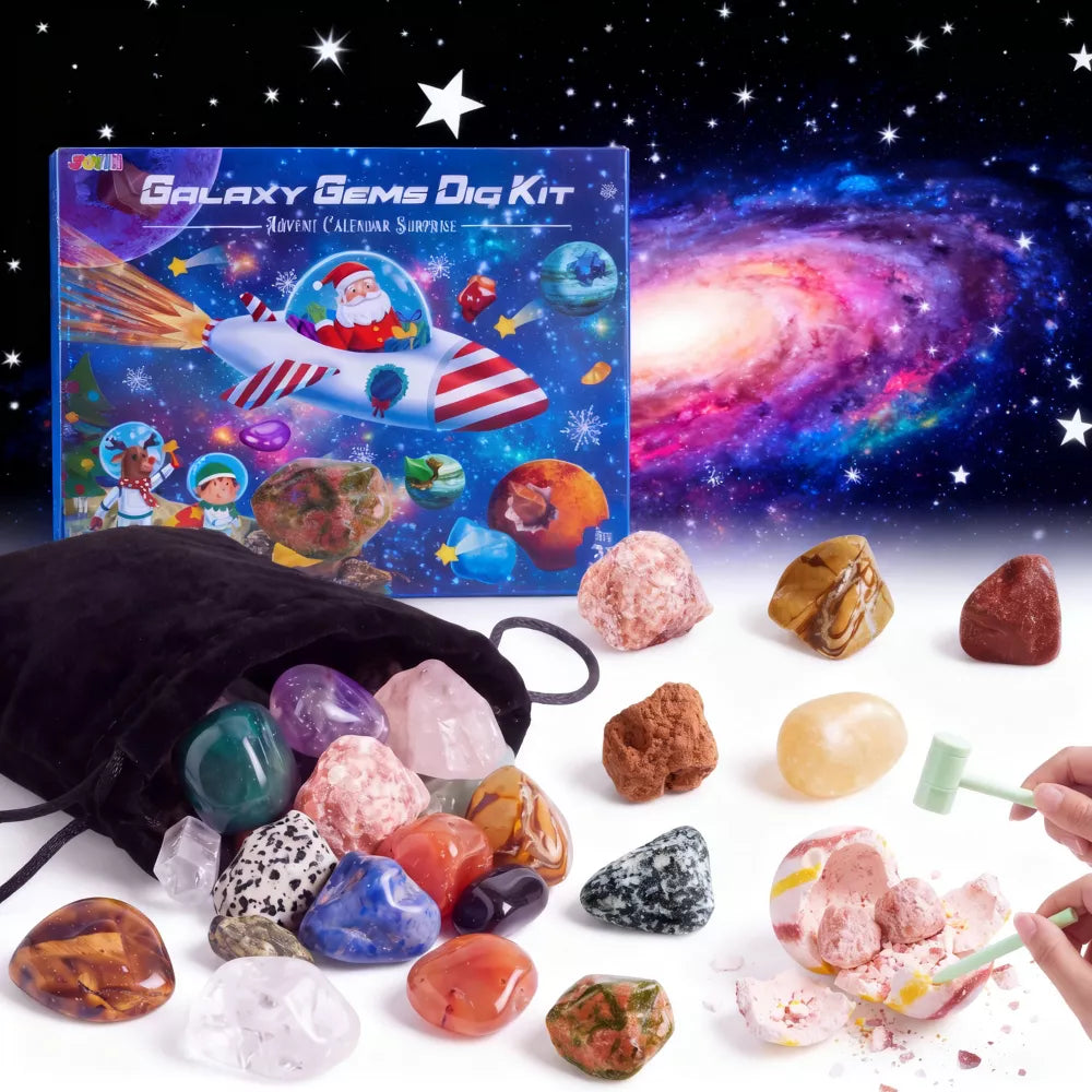 Crystal Excavation Advent Calendar 21 Natural Geodes